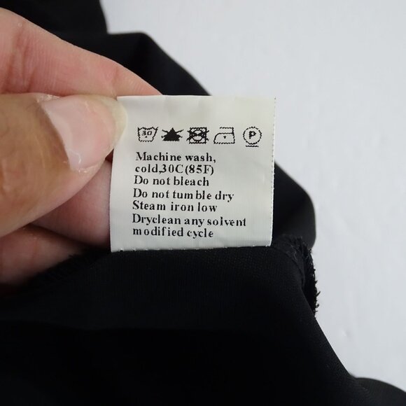 Black Embroidered Boho Blouse Top Women Size M With Tassel Tie Keyhole Neckline - Picture 5 of 7